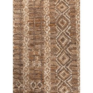 Classic Style Thyme Beige Brown Hand Knotted Jute Hemp <b>Rug</b> 9x12 Rectangle Geometric for Home for Living Hallway-PKJT-7004 - Product Image 3