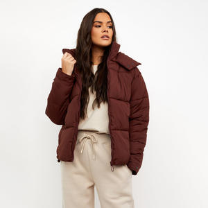 New Design Zip up Waterproof Down <b>Jackets</b> Custom Logo Winter Bubble <b>Jacket</b> Women Crop Padded Puffer <b>Jacket</b> - Product Image 2