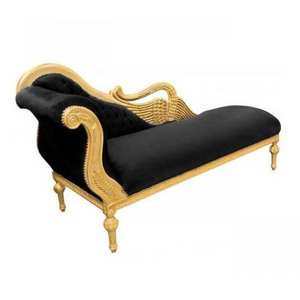 Sofá relajante tallado en cisne de lujo hecho de madera de caoba de alta calidad con tapicería y color dorado para muebles de sala de estar - Product Image 6