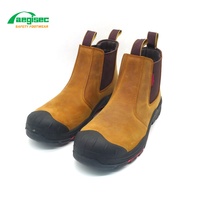 AEGISEC chaussures de sécurité pour mines crazy horse bottes de sécurité pour la randonnée chaussures de travail antidérapantes et résistantes aux perforations pour hommes bottes