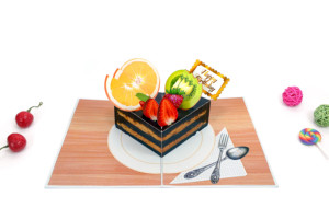 Kiricard Thème de gâteau d'anniversaire de carte de voeux pop-up vietnamienne 3D pour le commerce de détail - Product Image 5