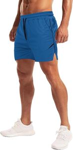 Pantalones cortos deportivos de hombre de forro polar de algodón y poliéster con logotipo en blanco personalizado, pantalones cortos de gimnasio de secado rápido para hombre - Product Image 5