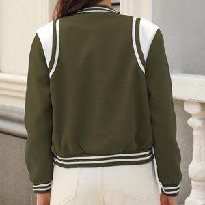 Fournisseur direct d'usine, veste universitaire sur mesure pour femmes, vestes universitaires sur mesure pour femmes avec manches longues - Product Image 2