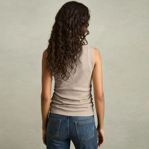 Camiseta de Tirantes de Punto Acordonada con Cuello Redondo para Mujer, Talla Grande, Verano, Ecológica, Transpirable, de Secado Rápido, Informal, para Hacer Ejercicio, Ropa de Calle - Product Image 2