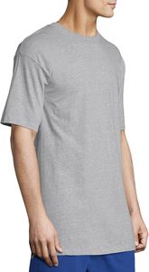 Camiseta de Cuello Redondo para Hombre, Color Gris, de Algodón, Estilo Casual de Verano, Tejido Liso Teñido, Manga Corta, Ligera, de Secado Rápido, Digital - Product Image 3