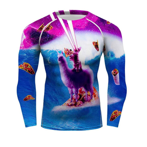 2024 Rashguards Jiu Jitsu sublimés Concevez votre propre Rash Guard personnalisé à manches courtes Surf Logo MMA BJJ - Product Image 1