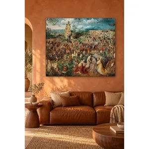 Fida Bruegel La Procession vers le Calvaire, scène de foule, impression sur toile - Product Image 2