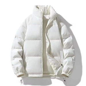 เสื้อแจ็กเก็ตขนเป็ดแบบมีฮู้ดแบบรูดซิปหน้าสำหรับผู้ชายปรับแต่งได้สำหรับฤดูหนาว - Product Image 1