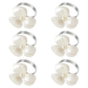 Accent luxe Rose argent couleur rond de serviette porte-serviettes en métal pour la maison et la décoration de Table de mariage à la main - Product Image 3