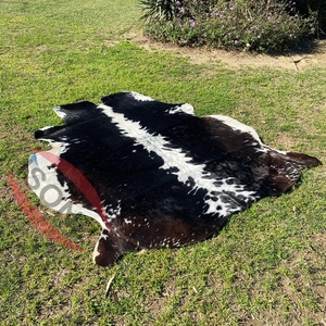 Tri-Color Genuine Cowhide Rug Real Leather Cattle Hides Hair Versatile for Belts Furniture Sofas Shoes Luggage Curtains <b>Pillows</b> - Product Image 1