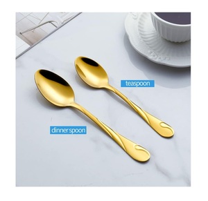 Juego de cubiertos de acero inoxidable con espejo de 6 piezas con diseño en relieve único Fiesta de comedor sofisticada de diseño elegante de calidad superior - Product Image 2