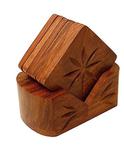 Usine directe 100% caboteur en bois naturel de meilleure qualité tasse à thé carrée tasse à bière tapis/coussin protège la Surface de la Table - Product Image 4