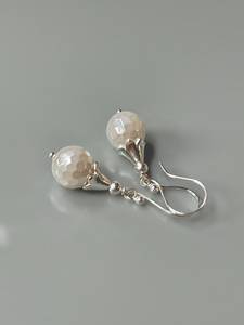 925 Sterling Silver Gemstone <b>Pearl</b> <b>Earrings</b> 14k Gold Jewelry With Natural Paved Diamond <b>Drops</b> Bridal Jewelry Gift Manufacturer - Product Image 2