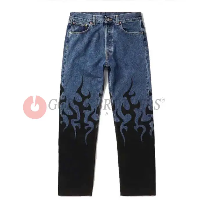 Pantalones vaqueros ajustados para hombre, jeans superelásticos, ajustados, personalizados, acampanados