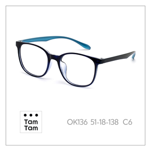 กรอบแว่นตาไทเทเนียม TamTam TR90 ป้องกันแสงสีฟ้า ทรงสี่เหลี่ยมเต็มกรอบ สวมใส่สบาย น้ำหนักเบา สไตล์คลาสสิก รุ่น OK136 สำหรับผู้ใหญ่ - Product Image 3