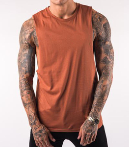 เสื้อกล้ามผู้ชายผ้าฝ้าย 100% ระบายอากาศดี สีพื้น ดีไซน์ใหม่ล่าสุด สวมใส่สบาย รับผลิตตามสั่ง พร้อมสกรีนโลโก้ - Product Image 2