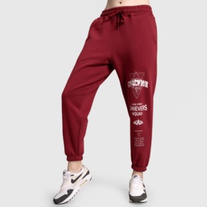 Achievers Mid Waist Joggers in Maroon Breathable <b>Harem</b> <b>Pants</b> <b>for</b> Workouts - Product Image 5