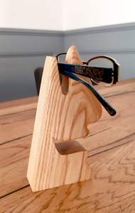 Support de téléphone moderne en bois naturel de haute qualité, fabriqué à la main, pour smartphone, support de bureau, décoration pour le bureau, la maison, la salle d'étude - Product Image 3