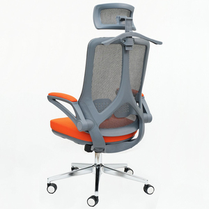 Silla ergonómica de malla para personal/operarios con altura ajustable, espuma/tela y reposacabezas ajustable - Product Image 3