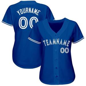 Maillot de baseball blanc royal personnalisé - Product Image 1