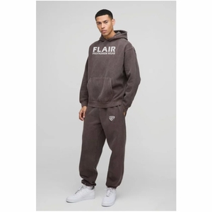 Pull à capuche en coton biologique 100% pour hommes Sweat-shirt à capuche de haute qualité, lourd et surdimensionné, Streetwear, motif solide et perlé - Product Image 3