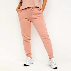 60% coton d'origine responsable 40% polyester base surdimensionnée joggers Rose bas de survêtement pour femme - Product Image 1