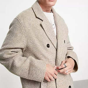 Mens Classic Wool Overcoat Long Winter Coat With Single-breasted Button Closure Tailored Formal Overcoat For <b>Business</b> - Product Image 5