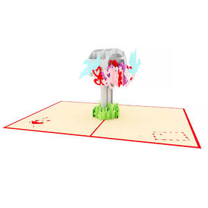 กล่องจดหมายรักตัดด้วยเลเซอร์ตามธีมนกพิราบ3D ป๊อปอัพพร้อมซองแฮนด์เมดวาเลนไทน์หรือการ์ดอวยพรงานแต่งงาน - Product Image 3