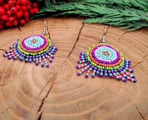 Boucles d'oreilles festives en forme de crâne, personnalisées, multi-perles, bijoux de fête pour femmes, au meilleur prix. - Product Image 3