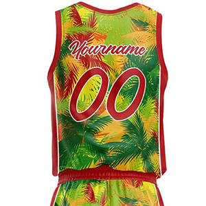 Concevez votre propre uniforme de basket-ball imprimé de logo-Prix de gros 100% Polyester séchage rapide respirant couleurs personnalisées noms d'équipe OEM - Product Image 5