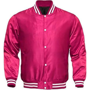 Blouson bombardier en cuir Letterman brodé personnalisé de bonne qualité pour hommes - Product Image 1