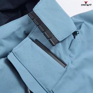 Custom Design Men Winter Canvas Stand Collar Front Logo Breathable Quick Dry Windproof Waterproof Hooded Sublimation <b>Jacket</b> - Product Image 6