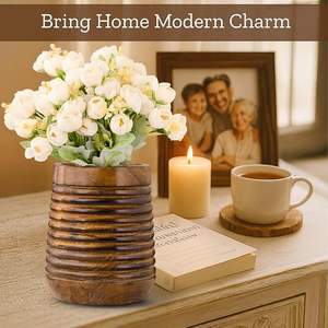 Porta Cucharas de Madera con Diseño Ovalado, Porta Cucharas de Madera con Acabado Artesanal, Porta Cucharas de Madera para el Hogar y Restaurantes - Product Image 3