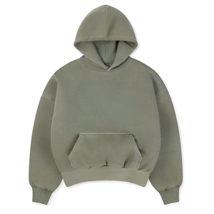 Sweat-shirt à capuche unisexe surdimensionné, couleur unie, en coton French Terry, décontracté, avec poche, respirant, séchage rapide, 360g, coupe classique - Product Image 1