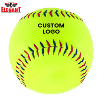 Bola lembut 12 inci logo neon warna kustom kulit PU harga rendah bola mainan latihan luar ruangan dan dalam ruangan