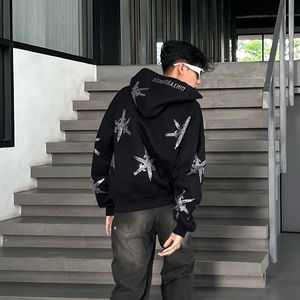 Survêtement en strass personnalisé à prix bas, vente en ligne, vêtements de mode décontractés, survêtement en strass pour hommes - Product Image 4