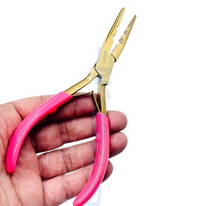 Pince à sertir professionnelle à 2 trous pour extensions de cheveux, outil de sertissage de perles de 4 mm et 5 mm - Acier inoxydable durable et réutilisable, usage commercial - Product Image 3
