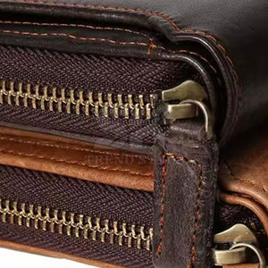 Portefeuille en cuir à fermeture éclair, design personnalisé, haute qualité, prix d'usine, vente chaude - Product Image 6