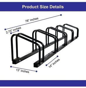 Fournisseur en gros de supports de vélo en acier doux noir, support de stationnement pour vélo - Product Image 2
