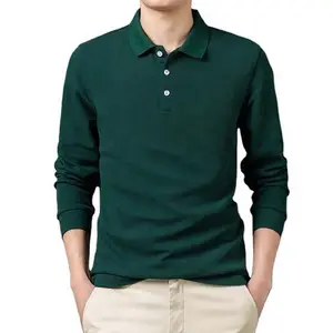 2023 OEM Best Custom Made Stylish High Quality Customs Wholesale Men Clothing Bulk Plain Long Sleeve T Shirt Mens Polo Shirts