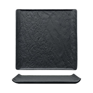 Plato Cuadrado Negro Efecto Piedra M1934 de 27.5 x 27.5 cm para Restaurante, Hotel, Suministros al por Mayor, Vajilla al por Mayor - Product Image 1