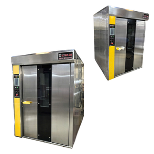 Four à pain commercial à usage durable 32 plateaux avec chariot 380V 220V Four rotatif Nouvelle machine de boulangerie Kien An Vietnam Fournisseur - Product Image 1