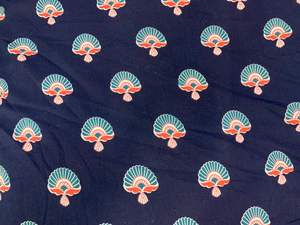 Floral Pink 100% Soft Cotton Fabric Women's Apparel Hand Block Print Indian Style Running Sewing Bag <b>Cover</b> Toy Decorative Use - Product Image 2