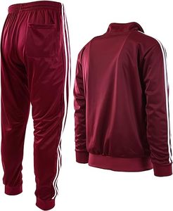 Conjunto de chándal atlético de 2 piezas para hombre transpirable 100% algodón y poliéster deportes casuales para invierno - Product Image 6