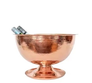 Premium Quality Hammered Copper Wine <b>Bucket</b> Handmade Shiny Gold Storage Beverage Tubs High Demand Bar Cooler Beer Metal - Product Image 1