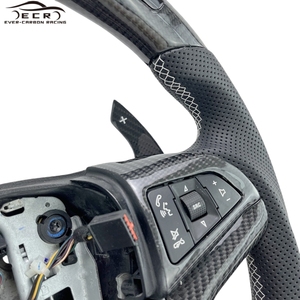 <span class=keywords><strong>Volant</strong></span> sport en fibre de carbone ECR avec écran LED, poignée de 35 mm pour Chevrolet Camaro 2009-2018 - Product Image 5