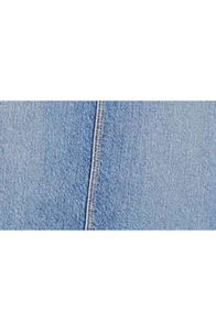 Jupe en jean 100% coton taille haute mi-longue sexy jupe décontractée bouton fente irrégulière délavé mode pour les femmes vente en gros OEM - Product Image 2