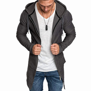 Jersey polar de algodón para hombre, Sudadera larga de neopreno con cremallera de doble cara, de alta calidad - Product Image 1