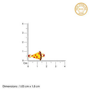 Bijoux rakhi amusants et élégants pour enfants sur le thème de la pizza dorée pour enfants - Product Image 3