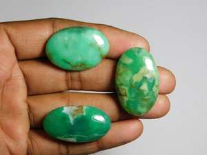 3pcs Natural Chrysoprase Cabochon Lot Top Quality Precious Loose Stone for Jewelry Making 122Cts - Product Image 5